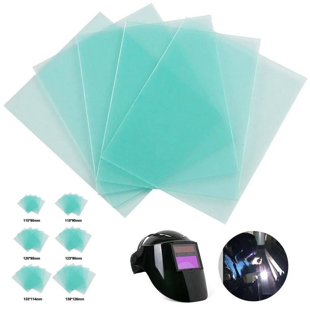 10Pcs/Set Spare Welding Shield Cover Lens Protector Plate For Welding Helmet Mask High Quanlity Safety Protective Equipment Oasis Select 110X90mm