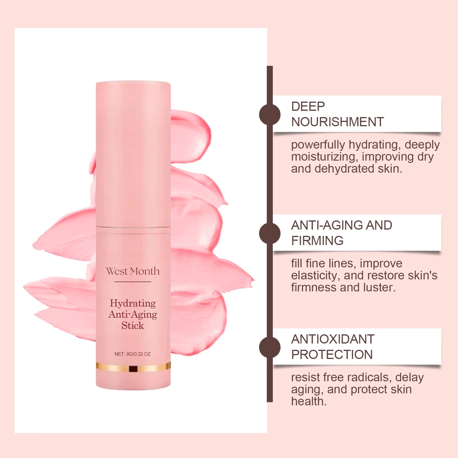 Moisturizing Multi Balm Stick Wrinkle Bounce Balm Collagen Firming Lifting Brightening Facial Dull Skin Hydrating Skin Care Oasis Select