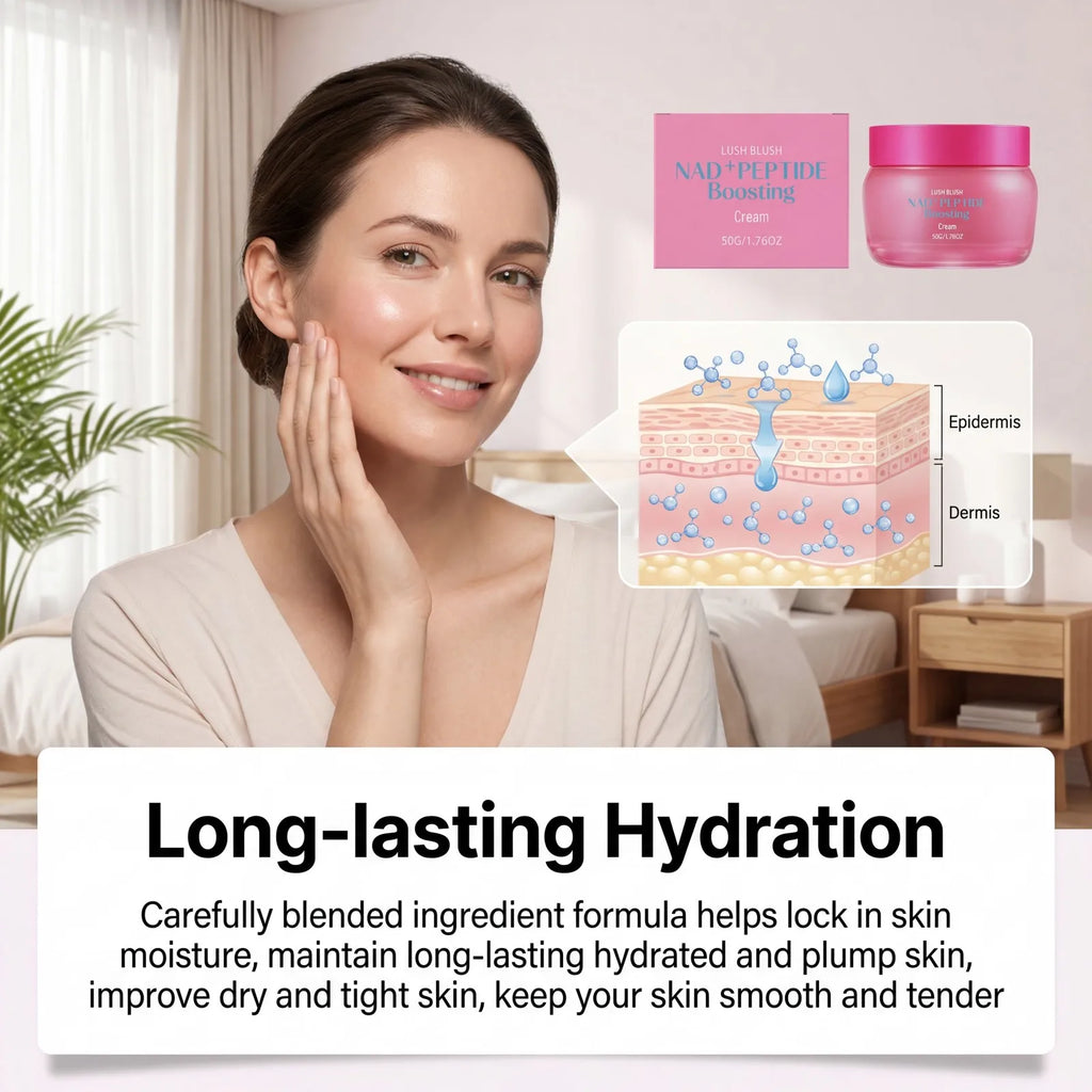 50g NAD+ Peptide Cream Face Moisturizer Firming Lifting Smooths Fine Lines Hydrating Brightening Skin Barrier Glowing Skin Oasis Select