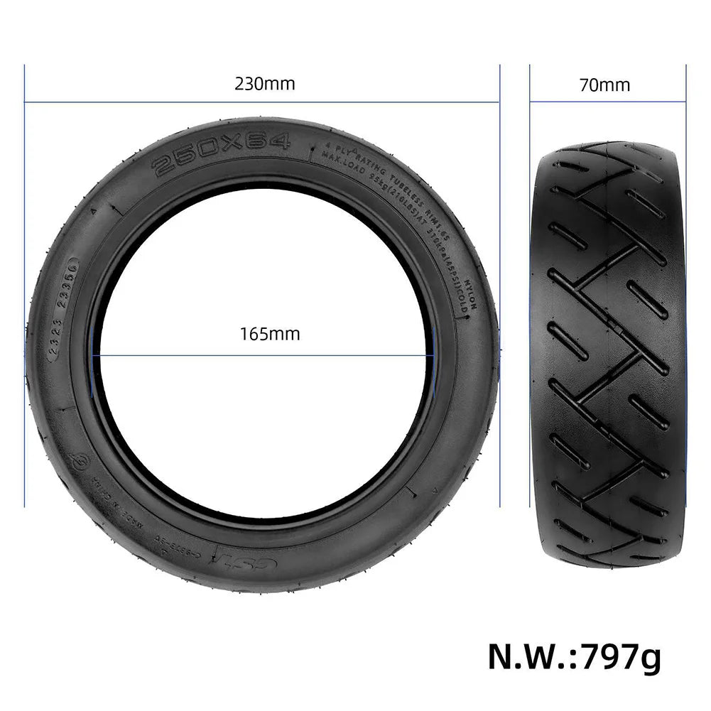 Electric Scooter Tubeless Tyre Cushioning Driving Flexible Glue Live Rubber Self Repair Shock Resistance Solid Tires Oasis Select