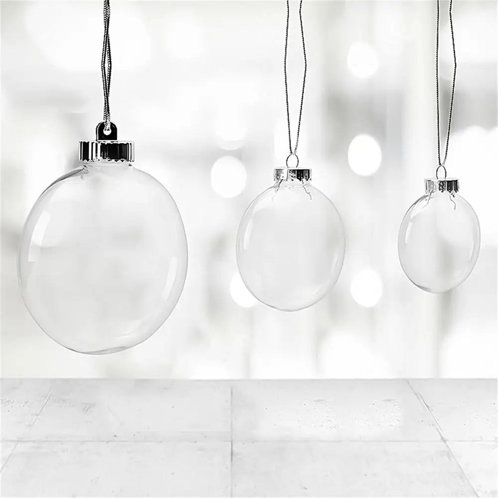 Clear Fillable Plastic Ball Ornaments 60/80/100mm – DIY Xmas