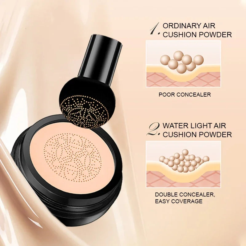 LAIKOU BB Cream Air Cushion Foundation Concealer – Mushroom Puff