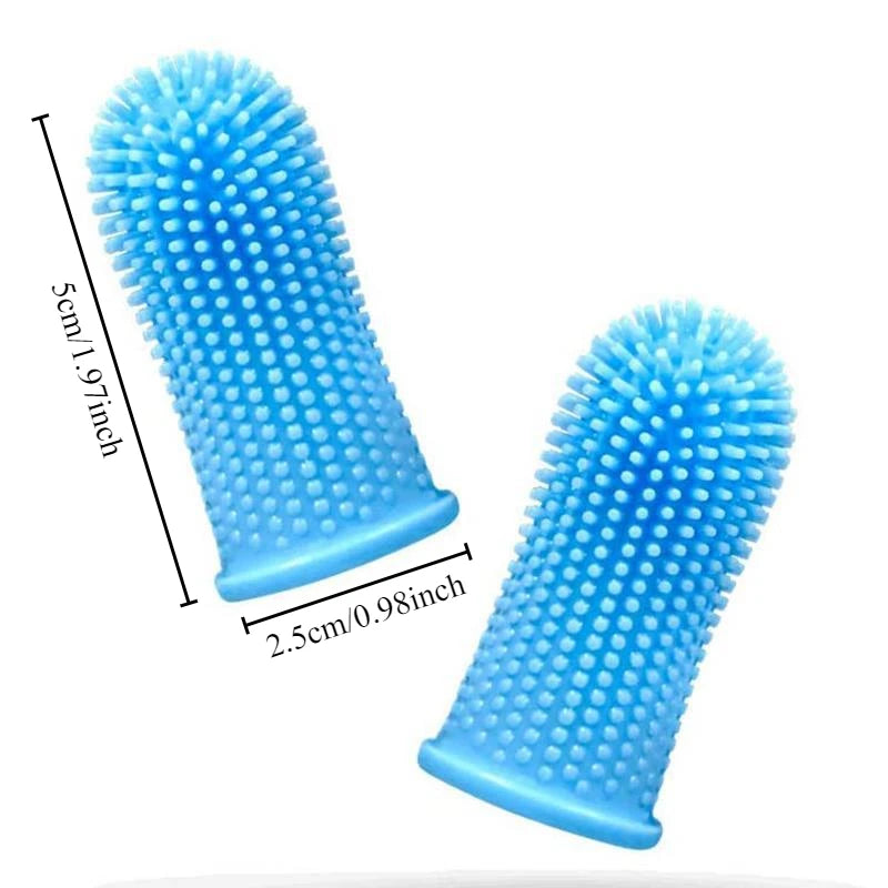 Dog Super Soft pet Finger Toothbrush Teeth Cleaning Breath Care Nontoxic Silicone Tooth Brush Cat dog toothbrush pet products Oasis Select