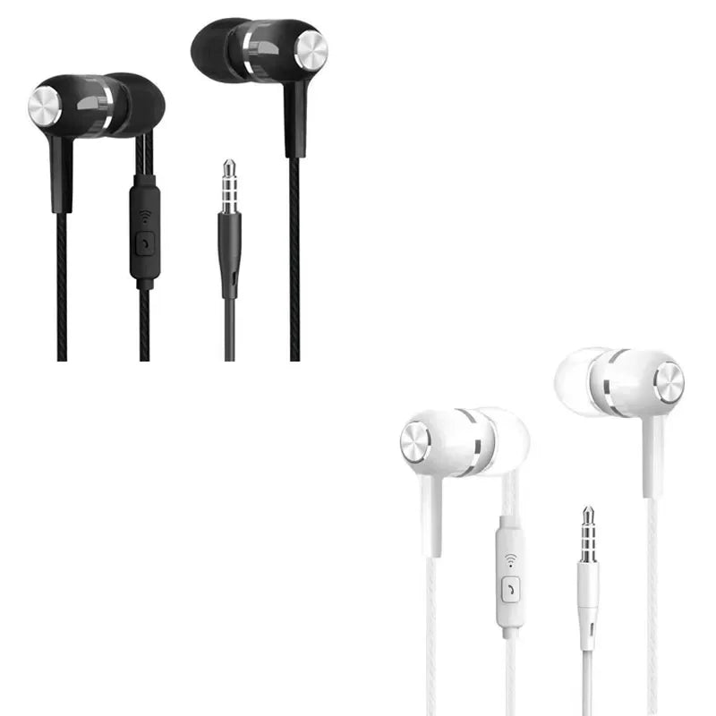 Wired Stereo Headset with Mic volume control Music Earphones Headphones Sport Earbuds with Bass Phone Earphones 3.5mm Oasis Select Blend 2pcs 5 1.2m