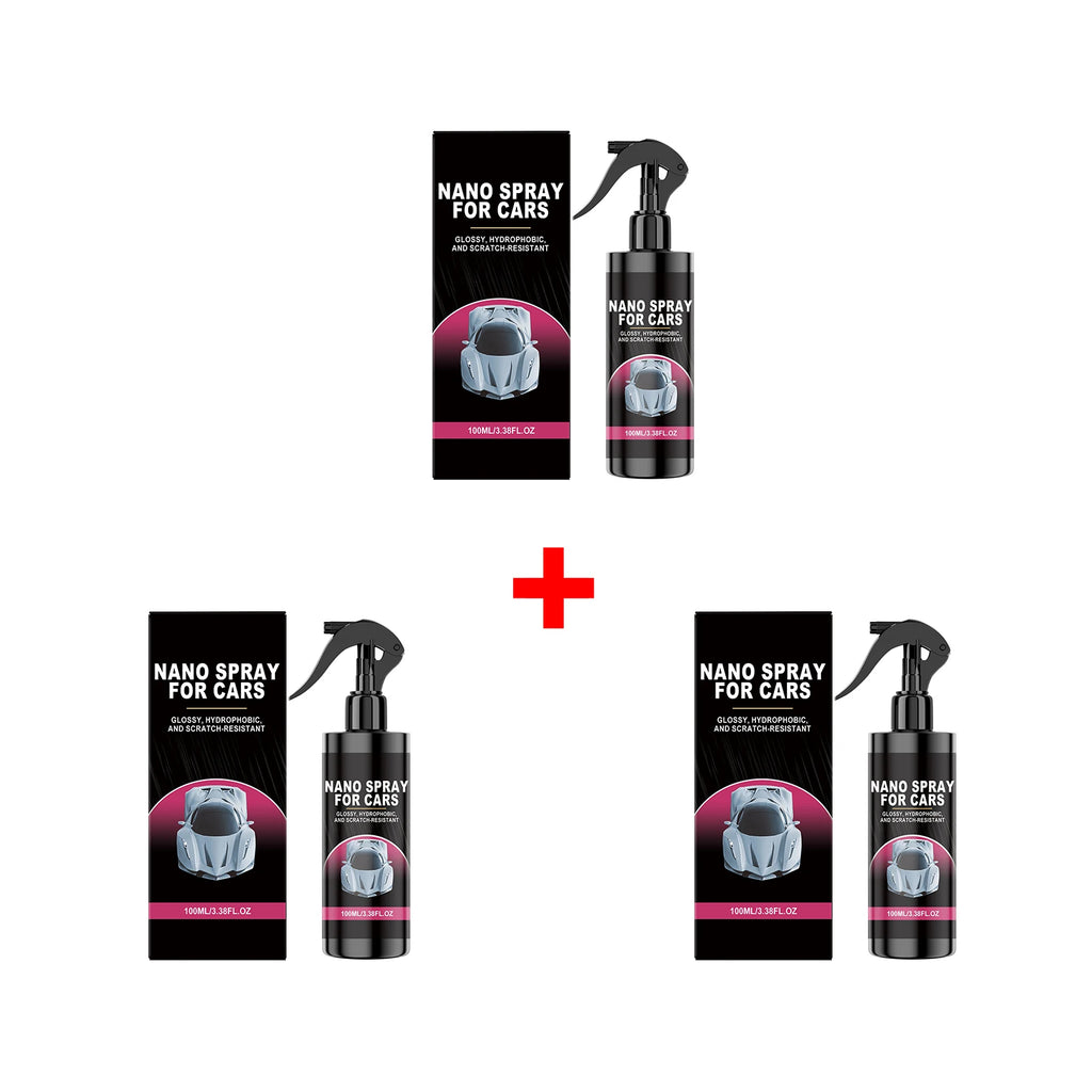 Nano Coating Spray for Car Glossy Hydrophobic & Scratch-Resistant Coating Spray Auto Paint Restorer & Protector Car Care Oasis Select 3pcs