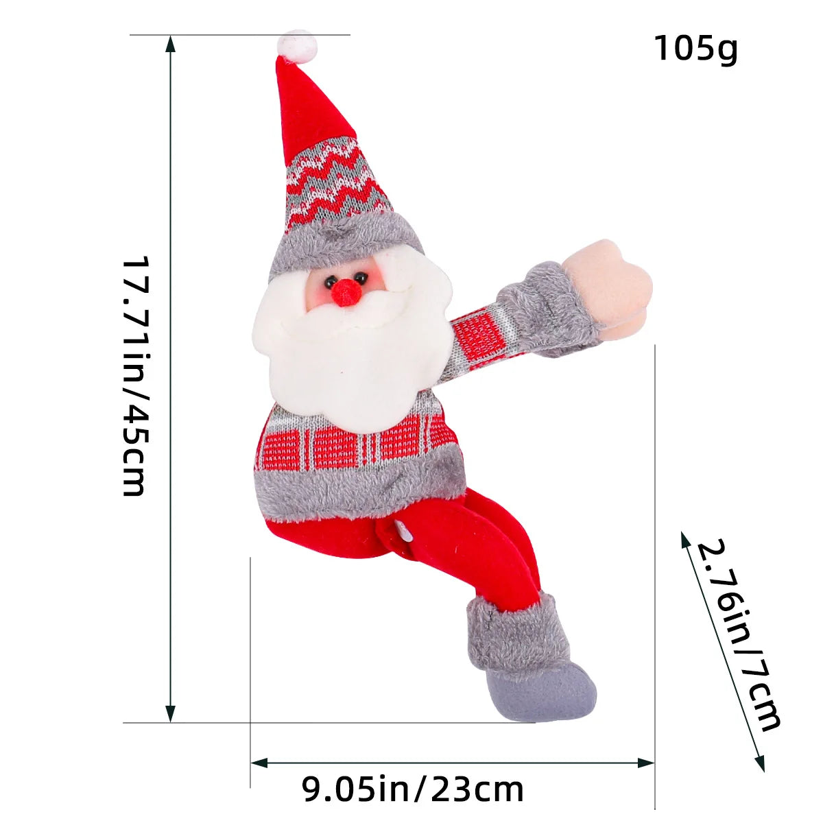 Christmas Decorations Home Curtain Decoration Buckle Cartoon Doll Holding Buckle Window Decoration Decoration Christmas Gifts Oasis Select B3-8 23x7x45cm