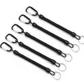 Fishing Lanyards 5pcs Tactical Retractable Spring Elastic Rope With Carabiner Camping Anti-lost Phone Keychain Fishing Rope Oasis Select 5pcs Black China Mainland