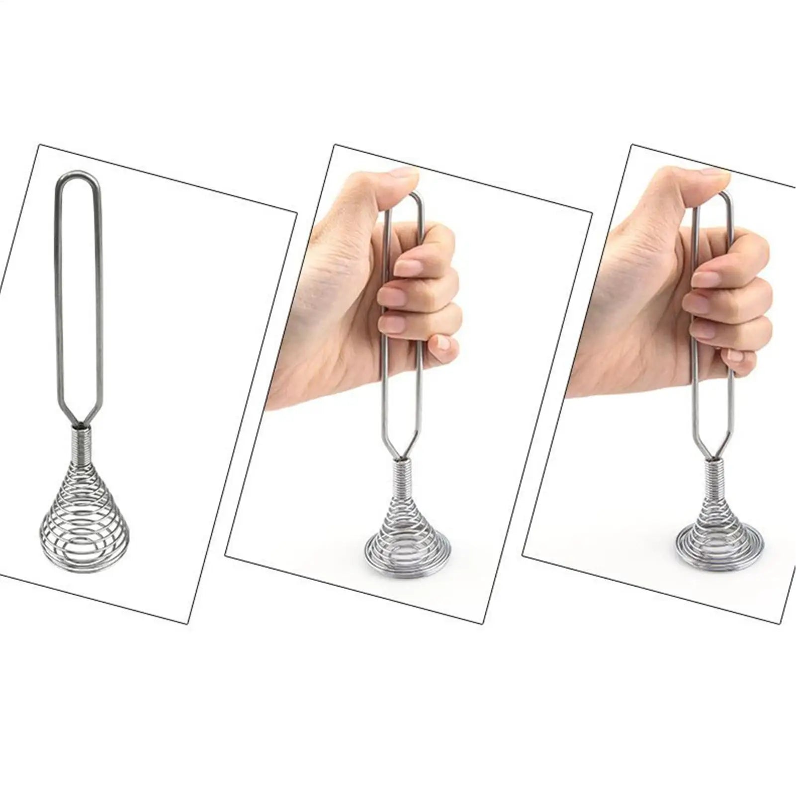 Egg Whisk Spring Coil Kitchen Whisk Hand Stirrer Handheld Kitchen Tools Stirrer Mixer for Whisking Mixing Beating Making Cream Oasis Select