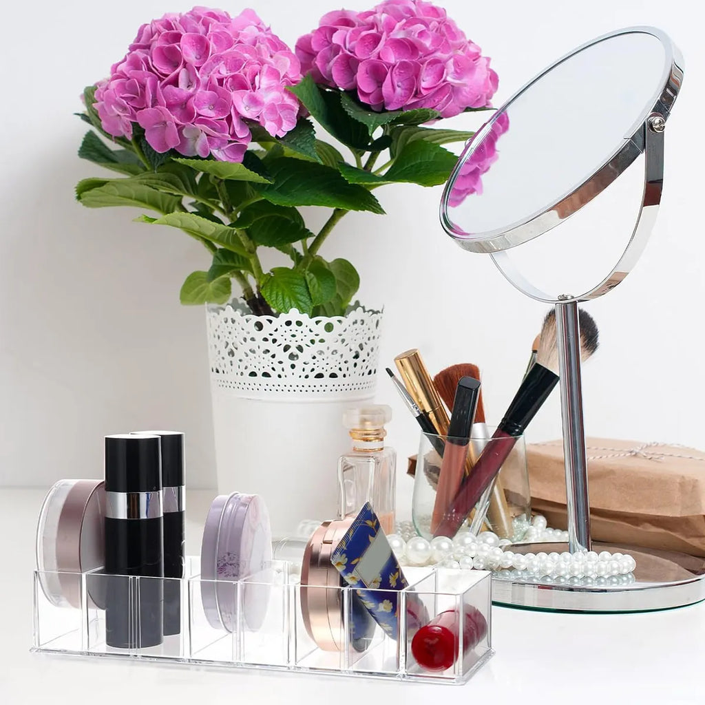 1pc,Transparent nail polish storage box, suitable for table top finishing container of nail salon, cosmetics storage display Oasis Select