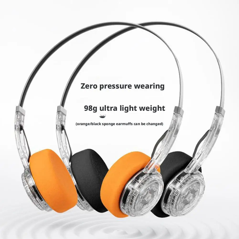 Retro Transparent Wireless Headphones | Bluetooth 5.2 | 20Hr