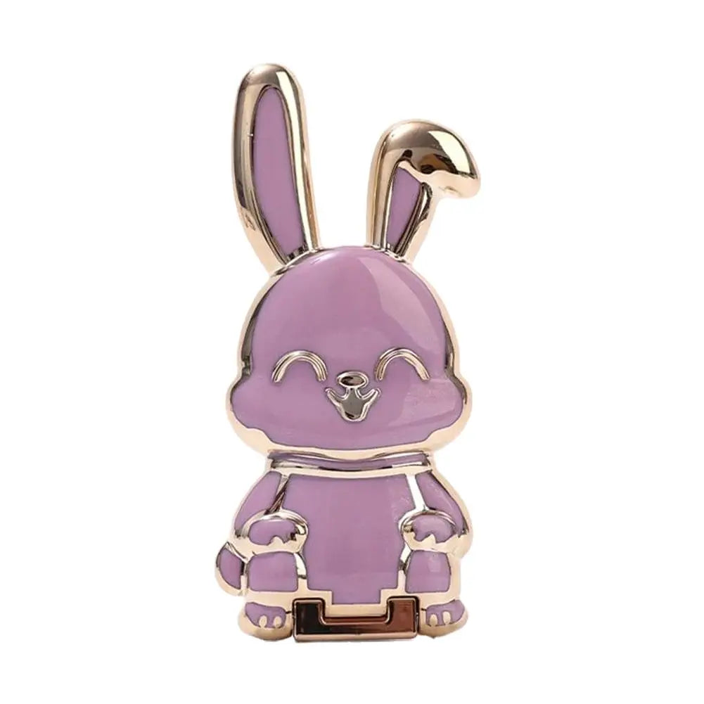 Cute Cat Phone Stand & Finger Holder with Makeup Mirror
