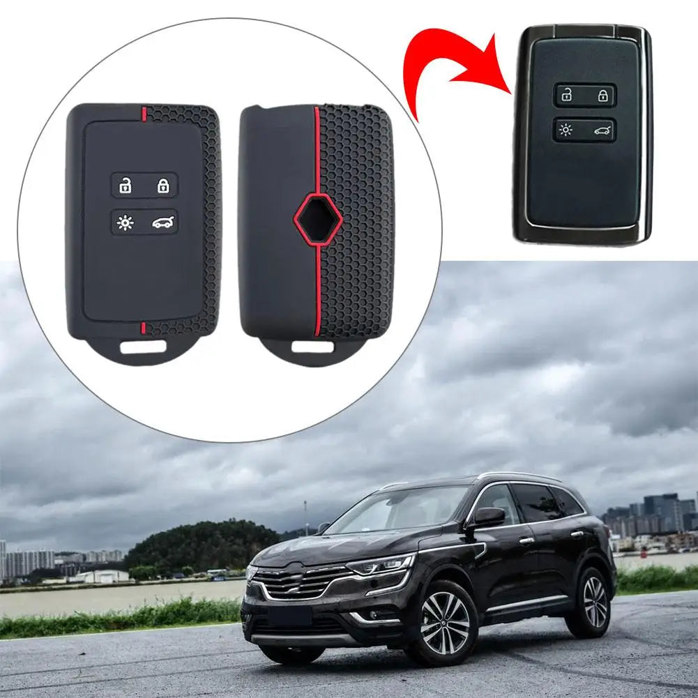 Silicone Car Key Cover For Renault Captur Koleos Kadjar Arkana Megane Dacia Duster Sandero Stepway Smart Remote Control Fob Cas Oasis Select