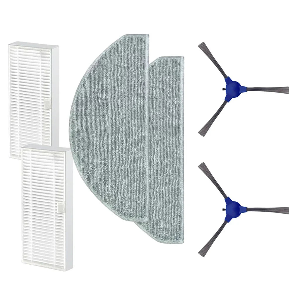 2pcs Side Brushes Filters Mop Pads Set For Cecotec For Conga Y8 Y80 Robot Vacuum Cleaner Spare Parts Home Cleaning Tools Oasis Select