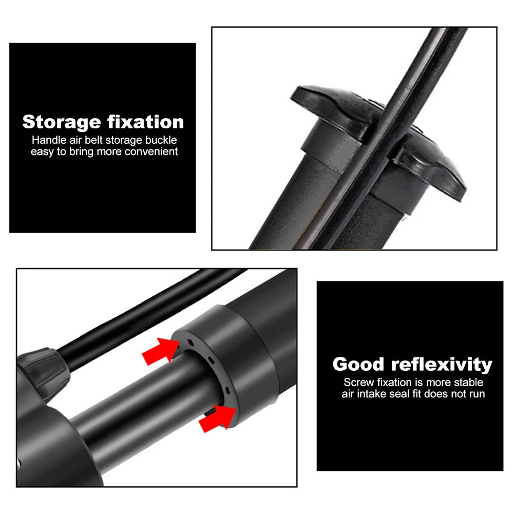 80PSI MTB Bicycle Pump – Schrader Valve Lightweight Inflator Bicycle Tire Pump Oasis Select