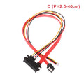 20/30/40cm Mini 4Pin+ SATA Power Cable 22(15+7)Pin to PH2.0/3.0 Hard Disk Optical Drive Data Cable Power Supply Cable Oasis Select C