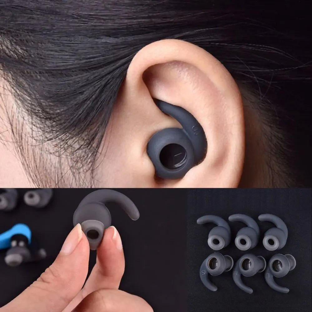 3 Pairs Anti-Slip Ear Hooks Ear Tips Soft Silicone Ear Pads Eartips Silicone Case Earhook In-Ear Earbuds Earphone Accessories Oasis Select