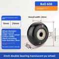 4Pcs Silent Travel Luggage Wheels Replacement Dia40/45/50/60/70/75/80/90/100mm Suitcase Part Axles Sliding Resistant Caster Oasis Select 4 pcs 2inch