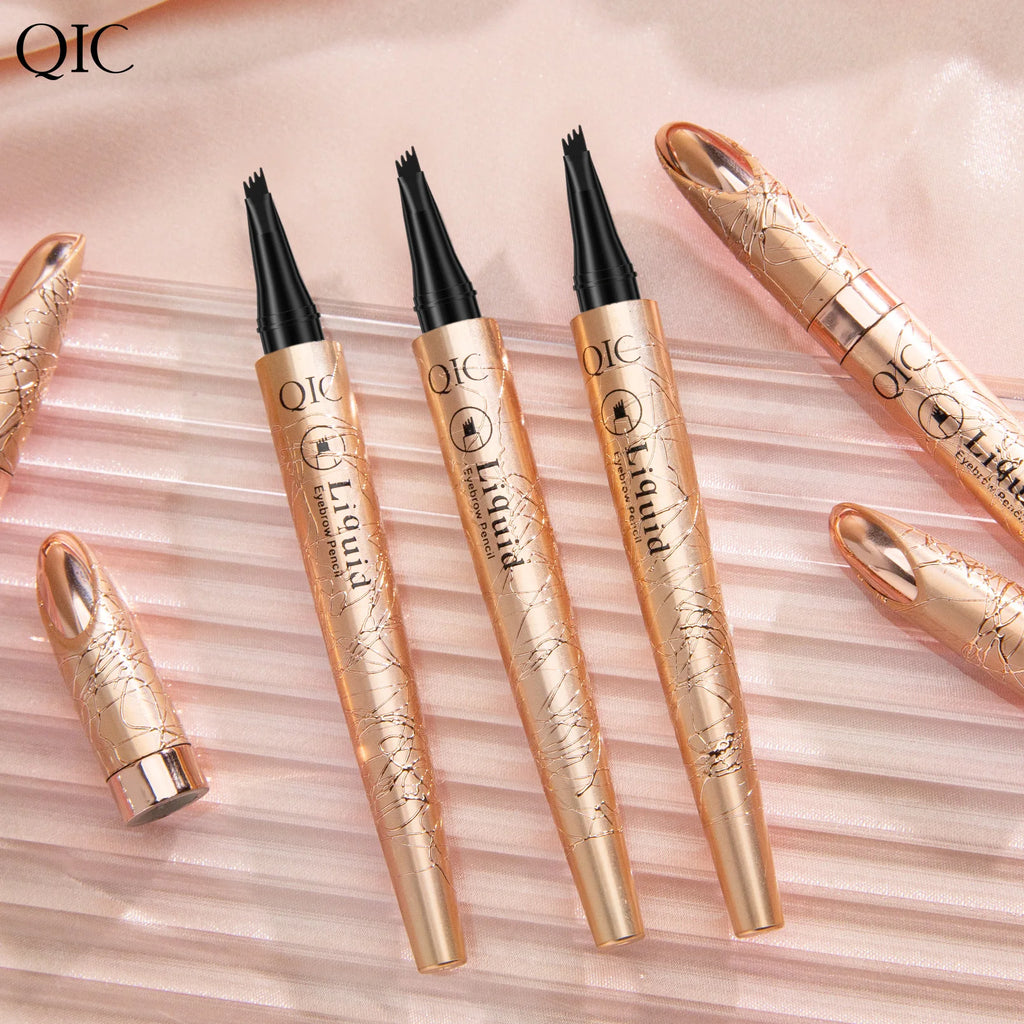 QIC 4-Tip Microblading Eyebrow Pen – Waterproof, 4 Colors