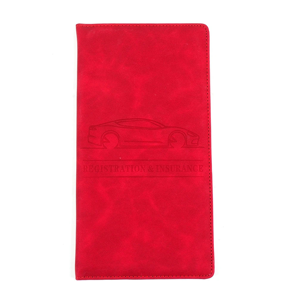 PU Leather Car Registration Insurance Holder Men Driving License Cover Auto Documents License Storage Bag Credit Card Holder Oasis Select Green