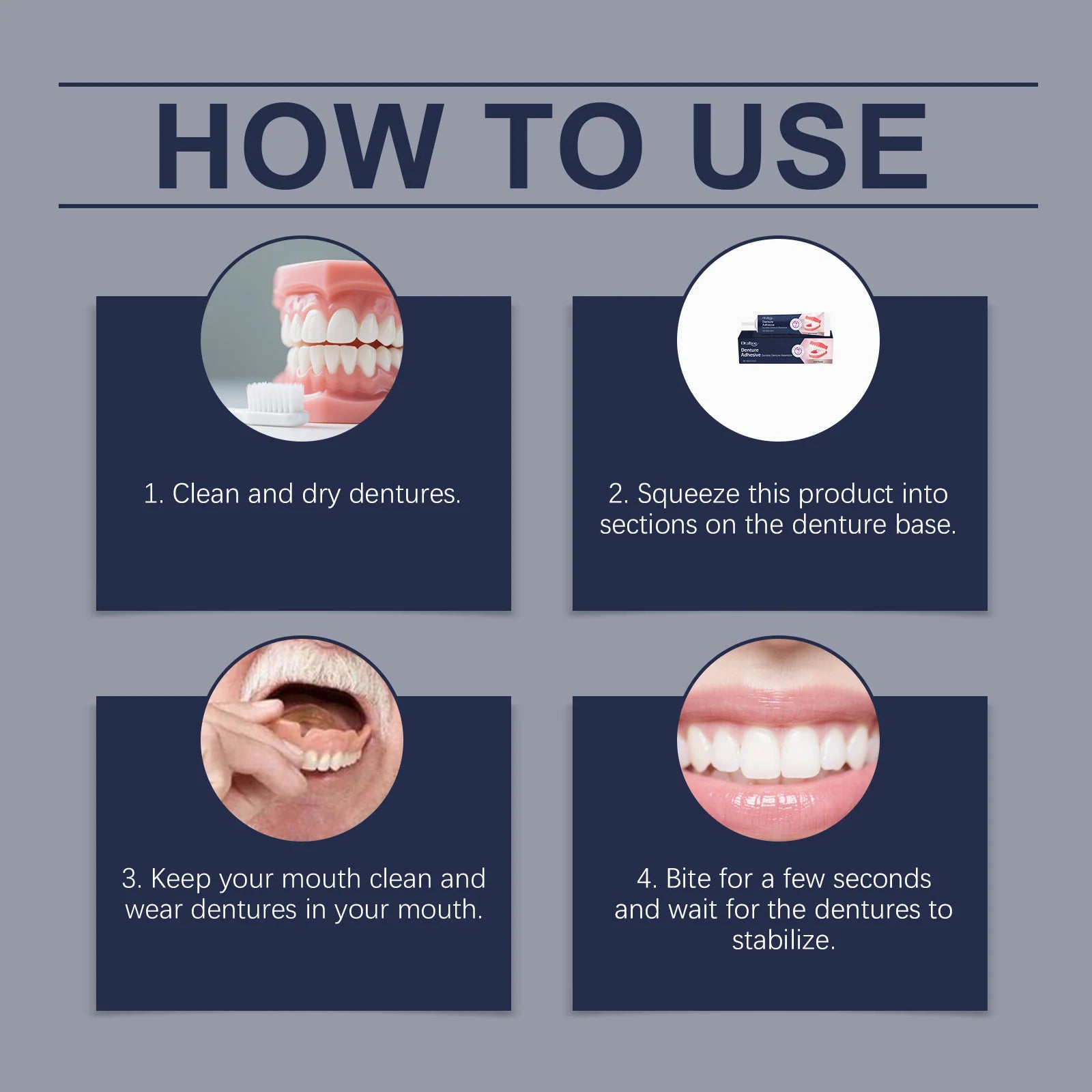 Denture Adhesive – Natural Secure Hold for Dentures Denture Adhesive Oasis Select