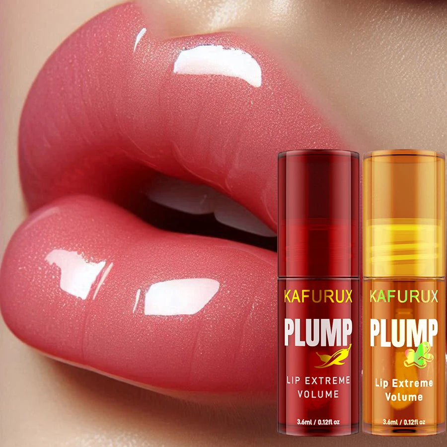 KAFURUX 2-Piece Lip Plumping Oil Gloss – Volumizing & Moisturizing
