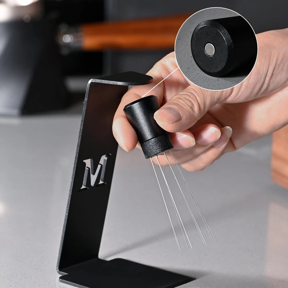 8 Needle Espresso Coffee Powder Tamper Coffee Stirrer,Stainless Steel Handle Distributor, Practical Coffee Accessories Cafe Tool Oasis Select