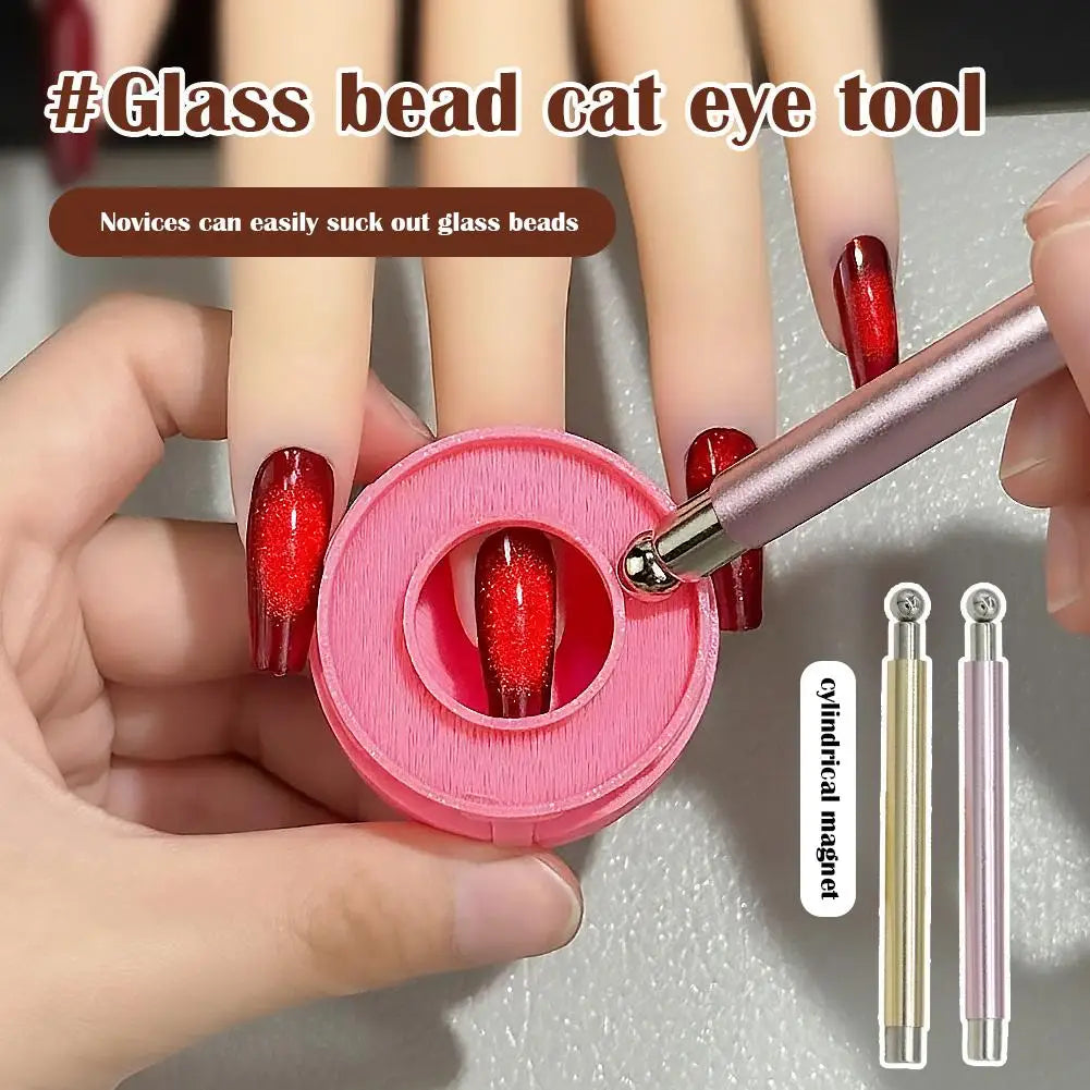 Cat Eye Nail Magnet Tool – Double-Ended Magnetic Bead Stick Nail Art Magnet Tool Oasis Select