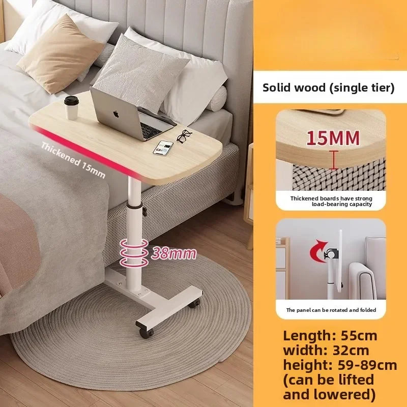 Multi-functional Household Goods Bedside Table Sofa Side Desk Bedroom Removable Lift Lazy Computer Desk Office Small Table Oasis Select Y-D-T-log color