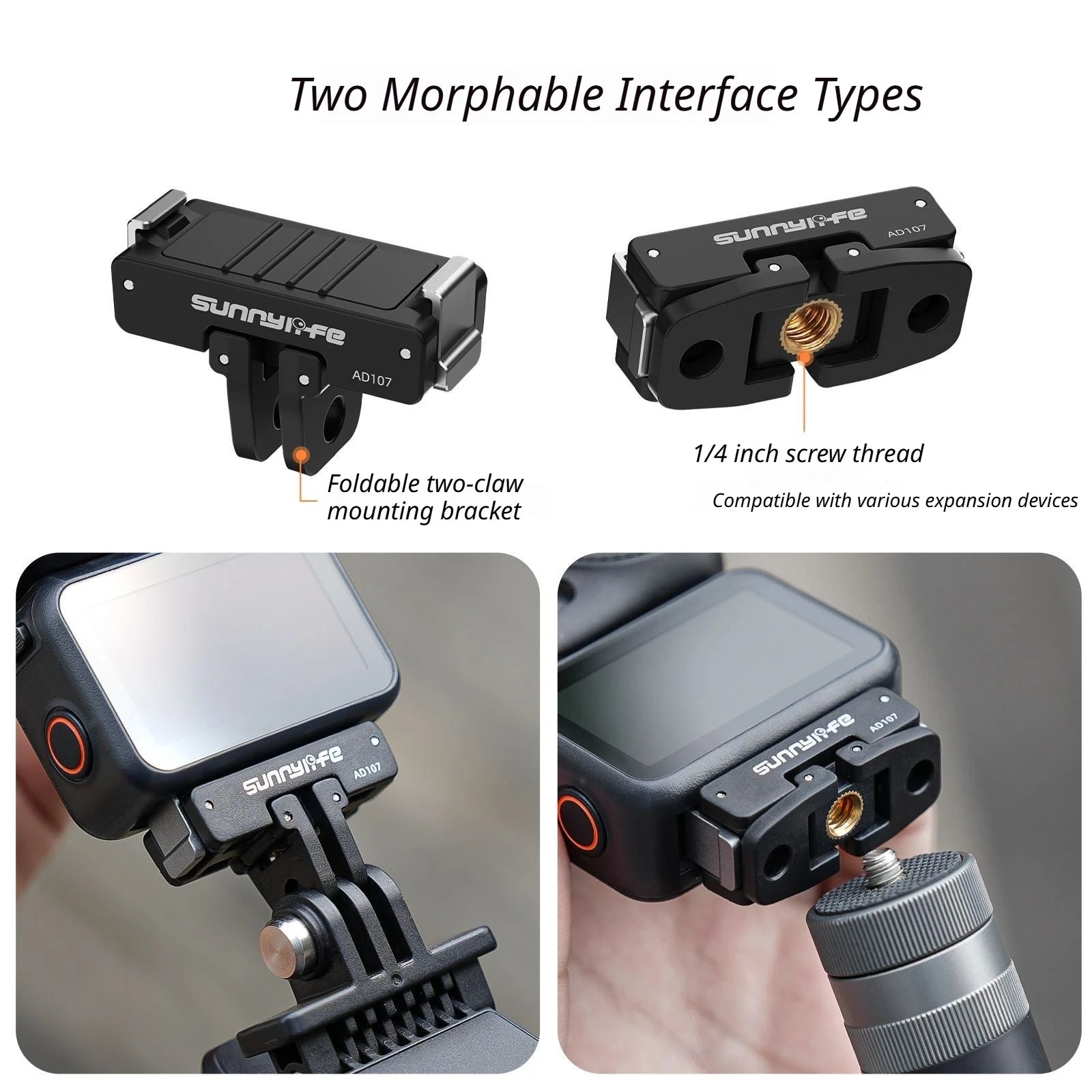 Magnetic Quick Release Mount for DJI Osmo & Insta360 Cameras