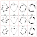 12Pcs Stainless Steel Mold Heart Star Flower Geometric Shape Cookie Cutters Chocolate Cake Molds Fondant Biscuits Baking Tools Oasis Select 12Pcs