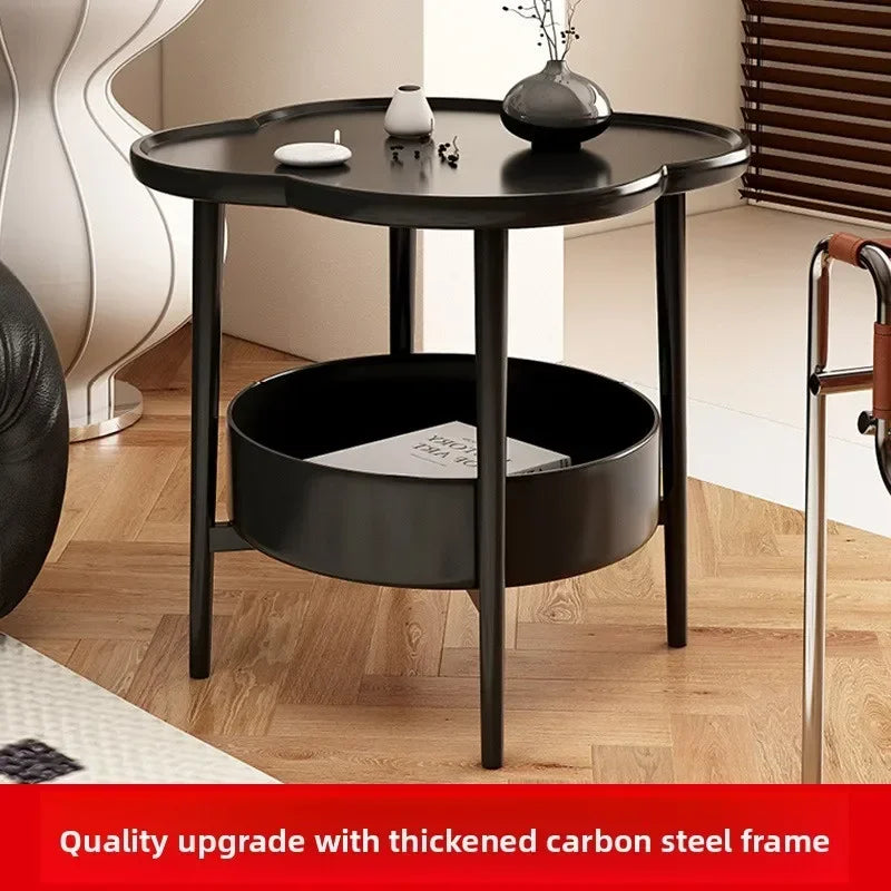 Multi-functional Side few Double sofa side cabinet Table mobile shelf Small coffee table sturdy and durable Oasis Select Black-sj--2-tsgj