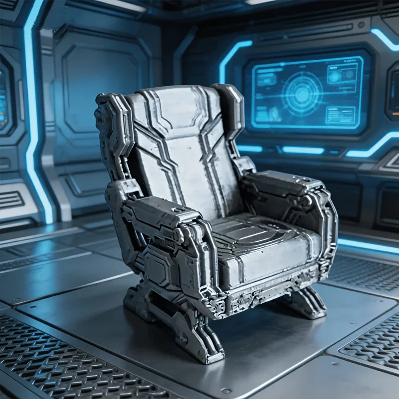 Futuristic Sci-Fi Chair Ornament Miniature Seat for Starship Dioramas Wargaming Action Figures DisplaysDIY Scene Decoration Gift Oasis Select