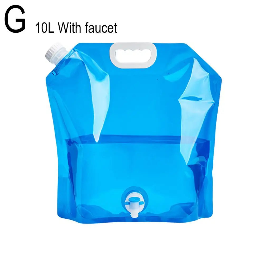 5/10L Portable Camping Water Bag Foldable Drinking Water Bucket Large Capacity Water Container For Outdoor Travel Lightweight Oasis Select G