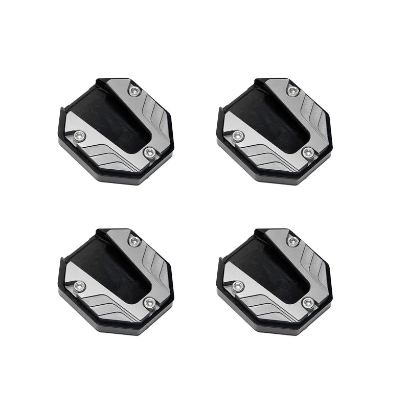 1/2/4pcs Universal Bicycle Foot Extension Kickstand Accessories Motorcycle Side Stand Cover Aluminum Alloy Motorcycle Stands Pad Oasis Select Titanium-4pcs