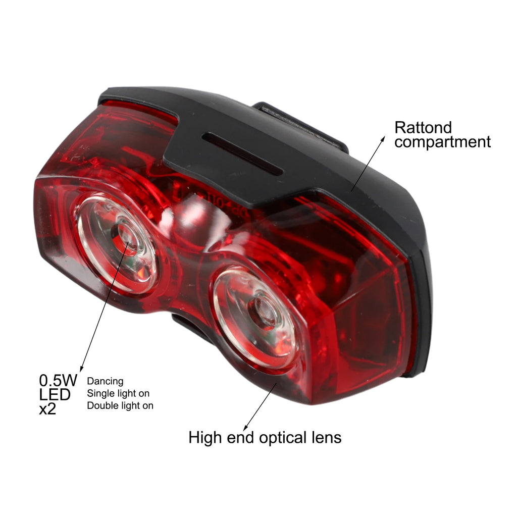 Bicycle Rear Light AAA Batteries High Visibility Red Light Tail Light Horizontal Or Vertical MTB Road Bike Lamp Accessory Oasis Select