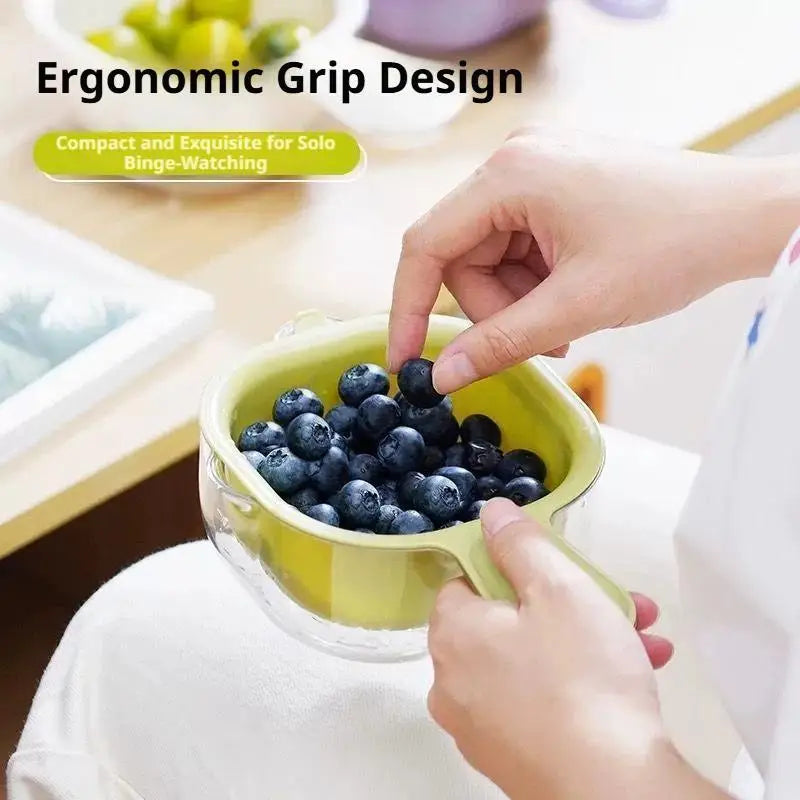 2-in-1 Fruit & Vegetable Wash Bowl with Drain Basket Colander