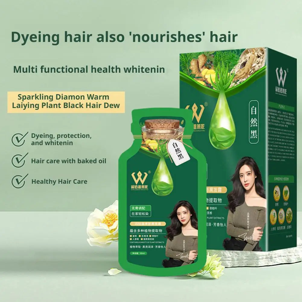 Botanical Bubble Hair Dye Shampoo – Natural Black, 10×30ml Hair Dye Shampoo Oasis Select