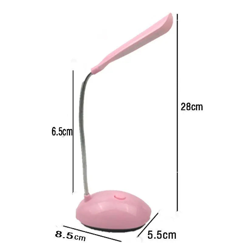1pc Eye care learning gift small desk lamp, folding creative battery dimmable desk night light, bedroom led table lamp Oasis Select