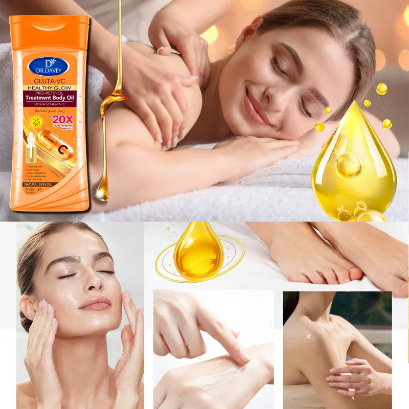 DR.DAVEY Gluta-VC Body Oil & Niacinamide Lotion Set 2PCS