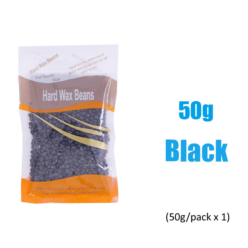 2026 Hard Wax Beans 50/200/500g for Wax Heater Painless Depilatory Body Hair Removal for Bikini Area Face And Body Oasis Select 50g-Black
