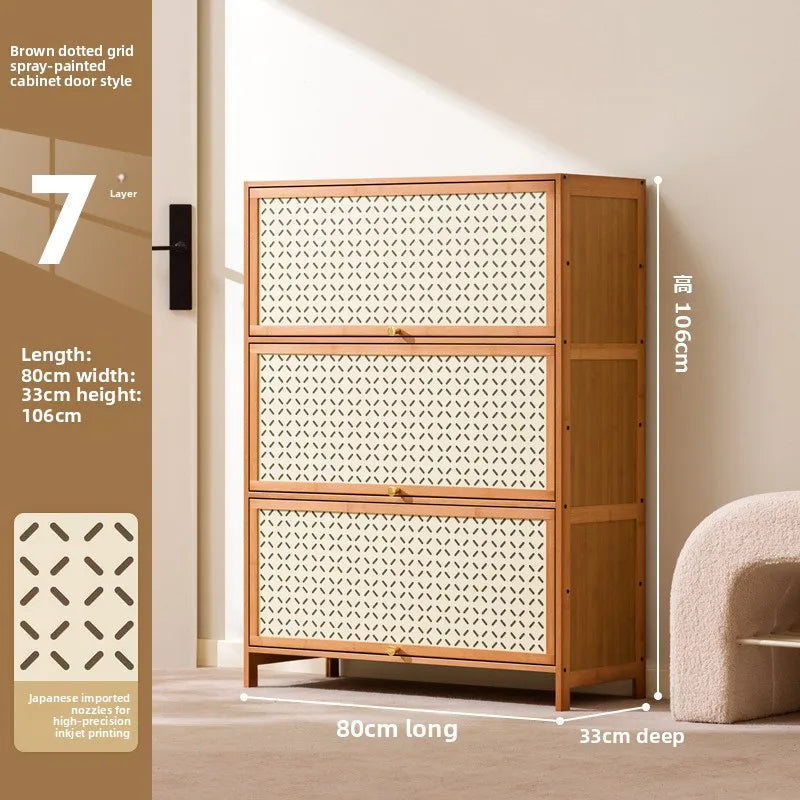Shoe rack multi-layer household door indoor good-looking entrance dust-proof shoe cabinet rental house shoe rack Oasis Select Seven floors 80