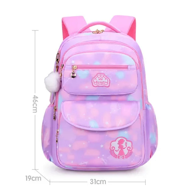 Kawaii Girls School Backpack – Cute Pink Waterproof Kids Bag