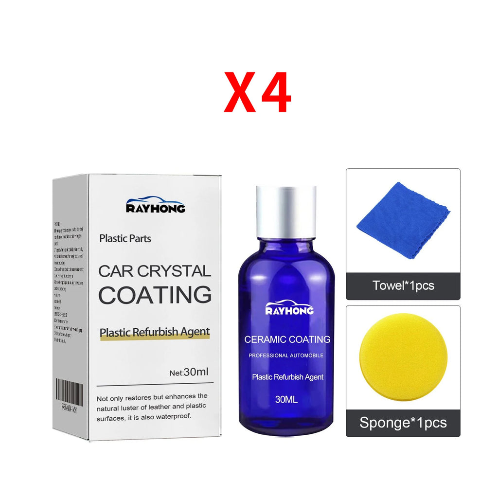 Car Ceramic Coating Plastic Refurbish Agent Plastic Refurbishment Parts Refurbish Leather Restorer Interior Detailer Restoration Oasis Select 4sets boxed