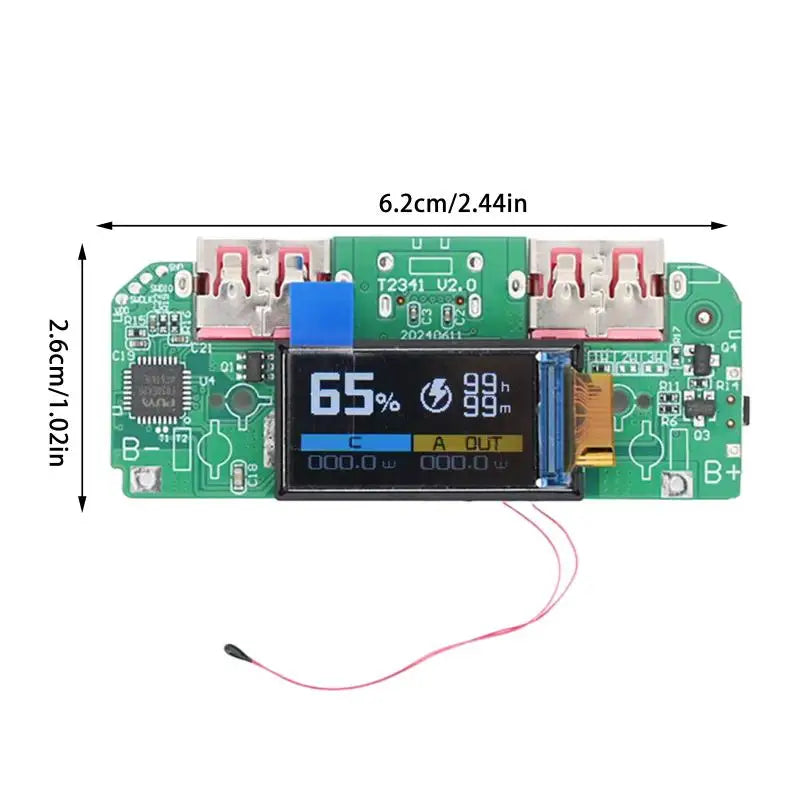 Fast Charging 22.5W Power Bank Kit with TFT Color Screen, DIY 21700 Battery Case, Mini Portable Charger Oasis Select A4