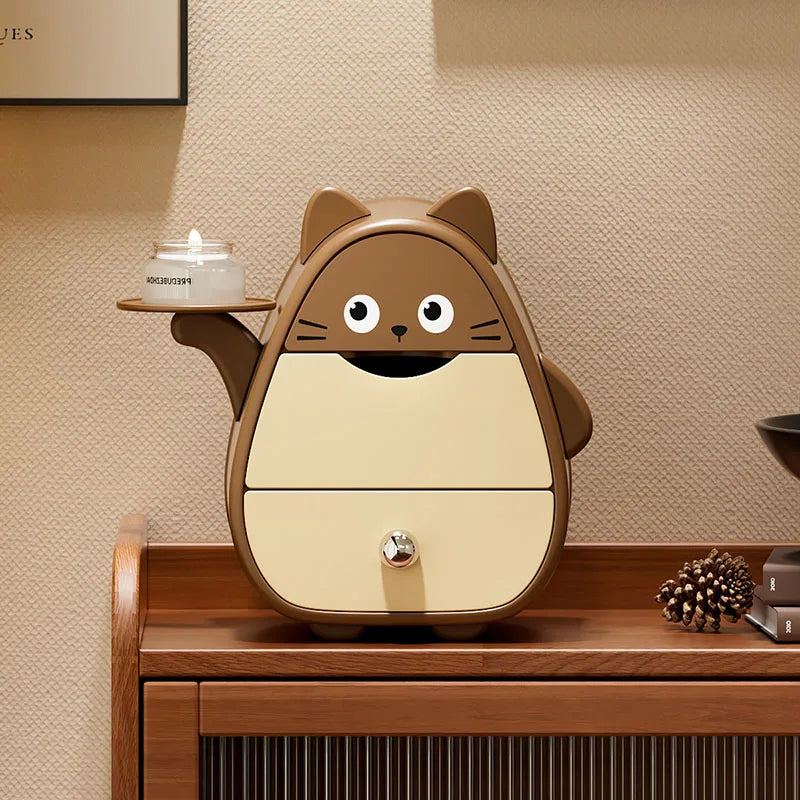 Cute Cartoon Desktop Storage Box, Drawer-Style Jewelry & Key Organizer, Birthday Gift for Entryway Decor Shelf Oasis Select