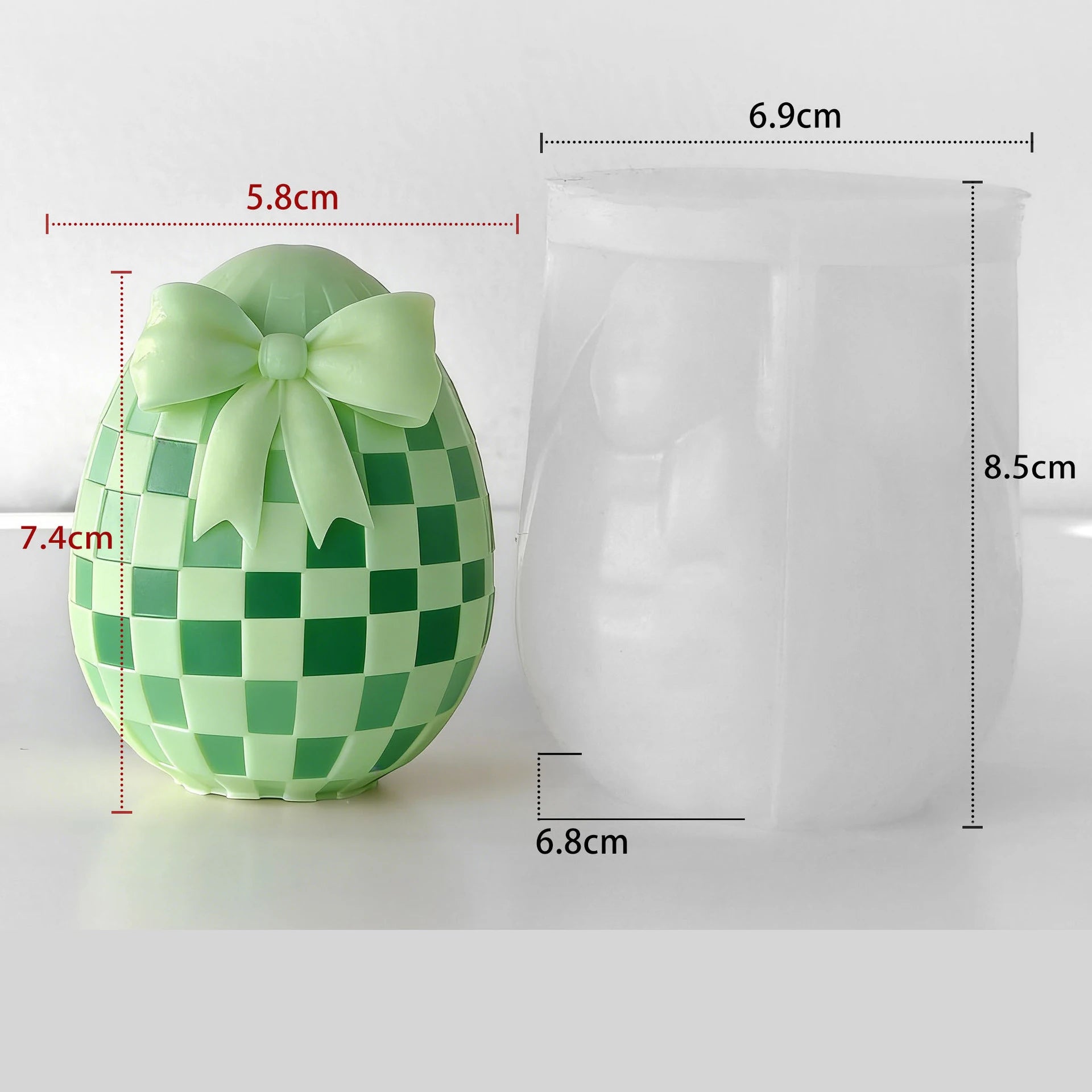Bow Egg Scented Candle Mold Decorative Easter Egg Mold Diffuser Stone Mold Bowknot For Candle Making Gifting Diy Craft Oasis Select D