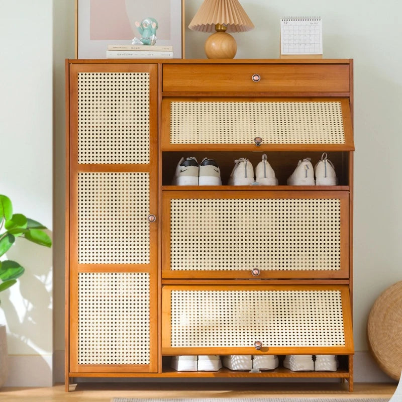 rack household economical indoor simple door storage artifact large capacity multi-layer with cabinet door dust shoe cabinet Oasis Select