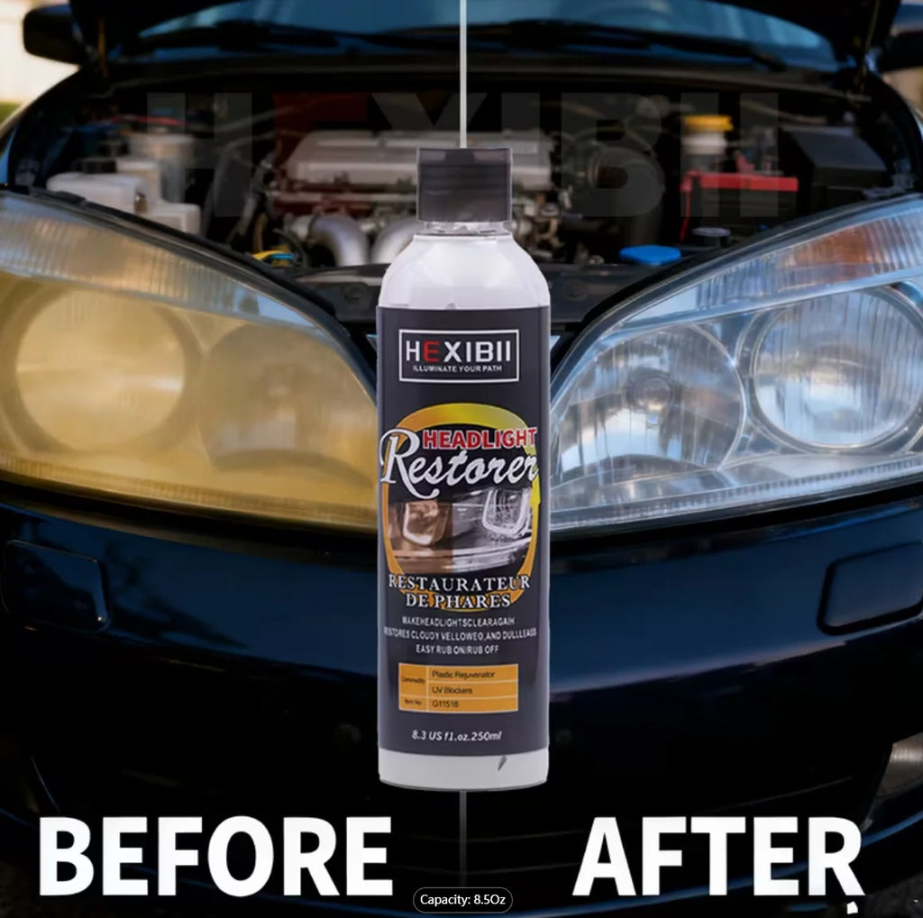 Car Headlight Repair Fluid, Restores Oxidized, Yellowed, Scratched and Hazy Car Headlights, Crystal Coating Enhancer & Refurbish Oasis Select