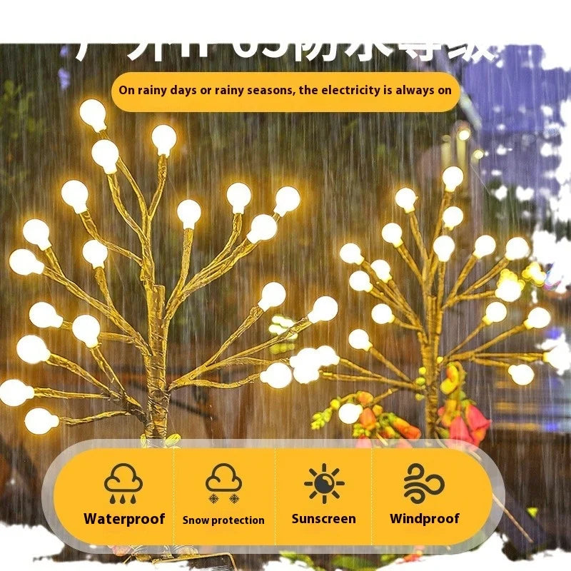 LED Solar Waterproof Round Ball Branch Light, A Cross-border Bestseller for Garden and Outdoor Lawn Ground Insert Lights Oasis Select