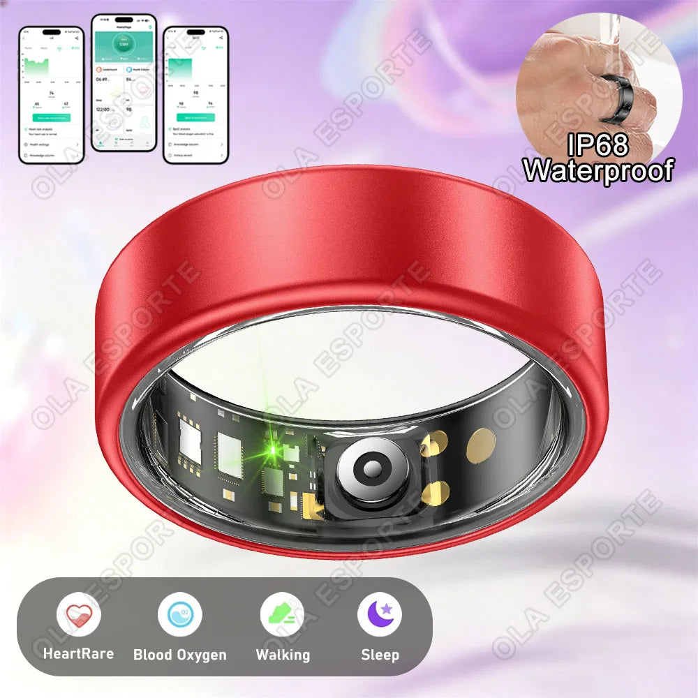 Smart Ring Heart Rate SpO₂ Sleep Monitor – 5ATM Waterproof